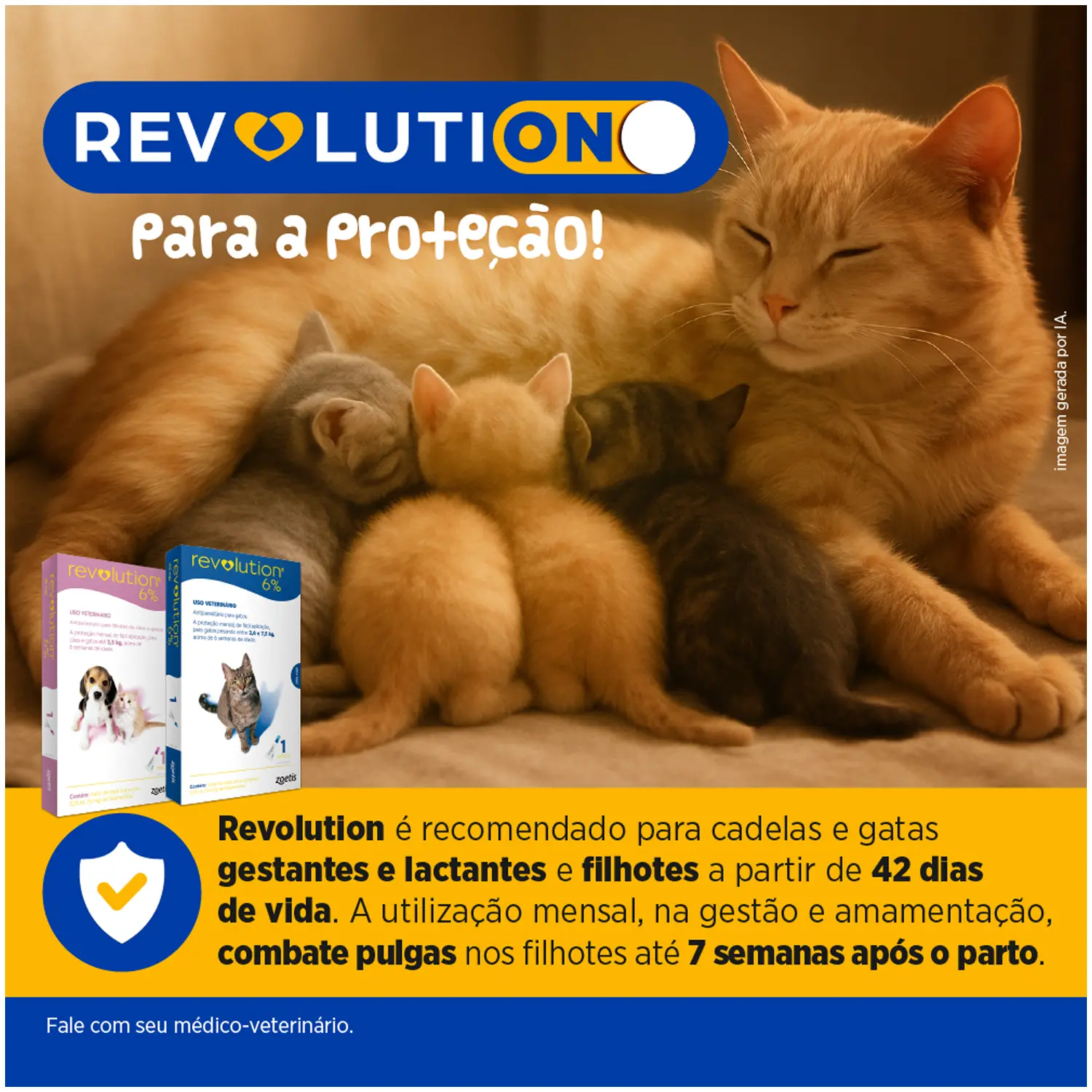Antipulgas Revolution 6% para Gatos de 2,6kg a 7,5kg